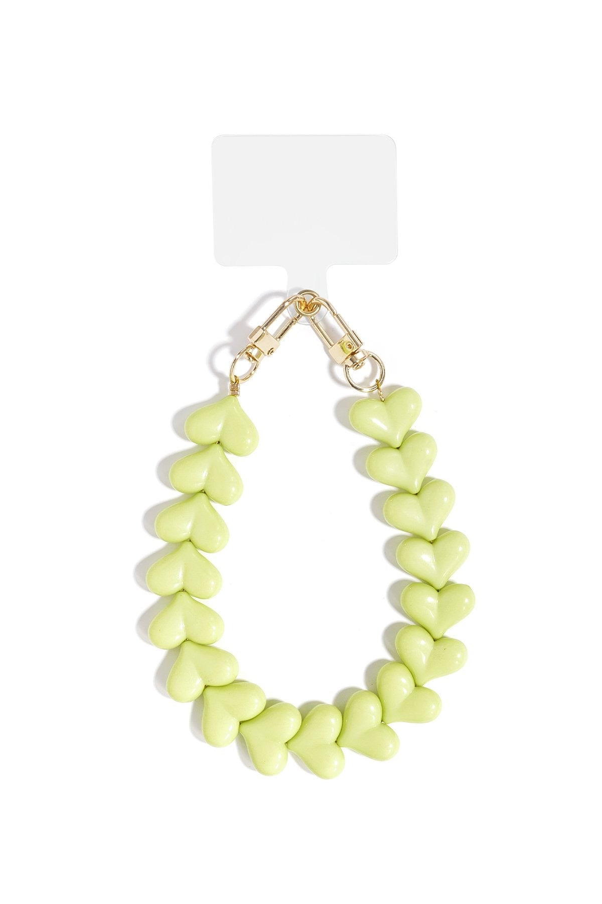 Telefoonkoord hart - lime groen