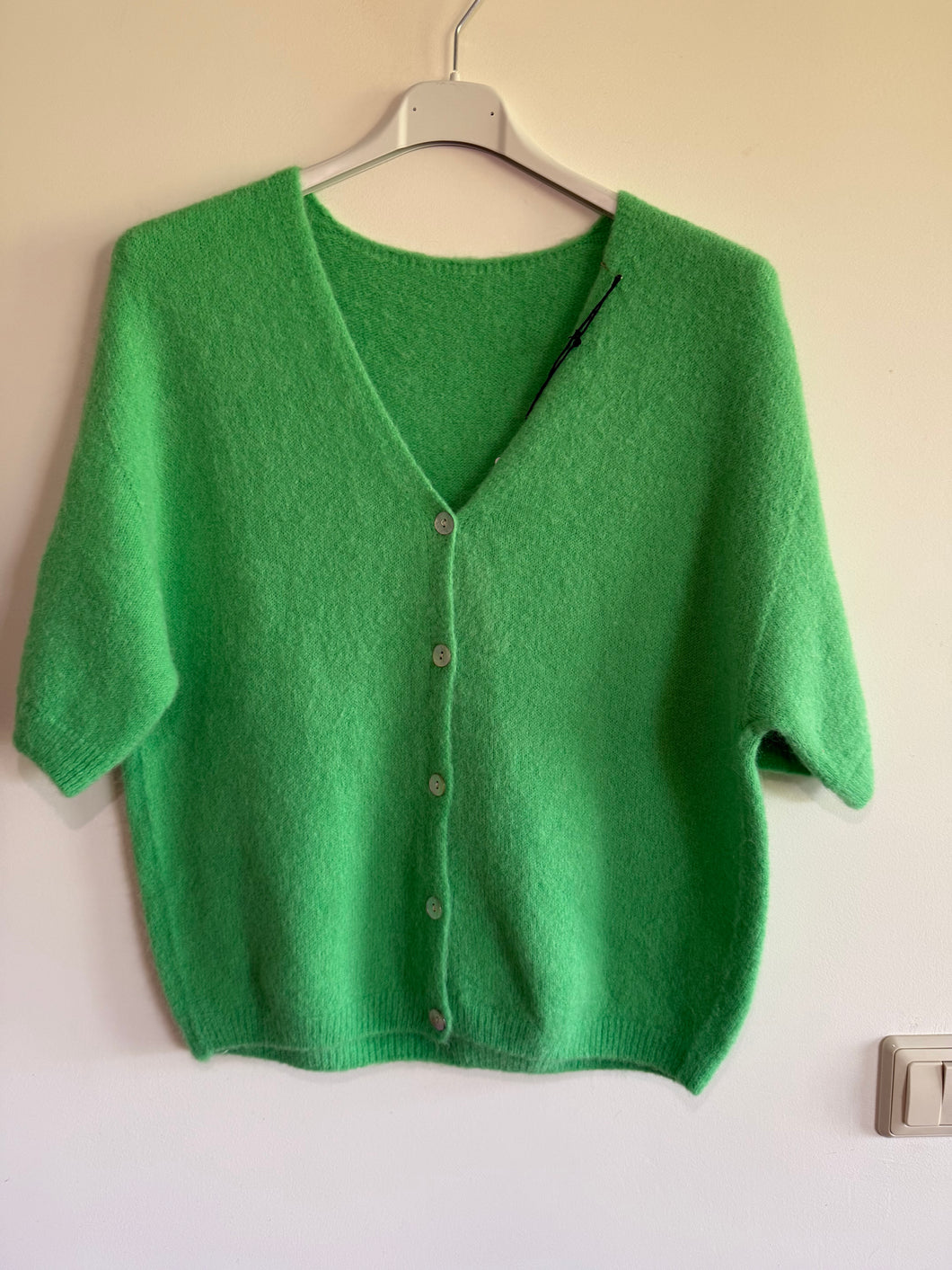 Alpaca vest groen