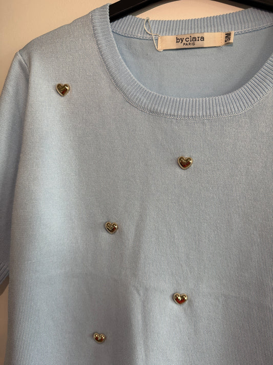 Tshirt hart blauw