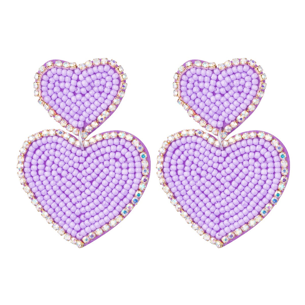 Heart daimond purple